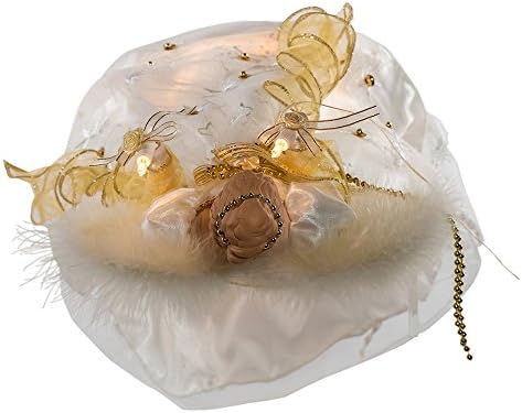 Kurt Adler 16-Inch UL 10 Light Ivory and Gold Angel Treetop - Image 6