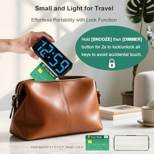 Peakeep Small Digital Alarm Clock Battery Operated for Bedrooms Travel - Image 2