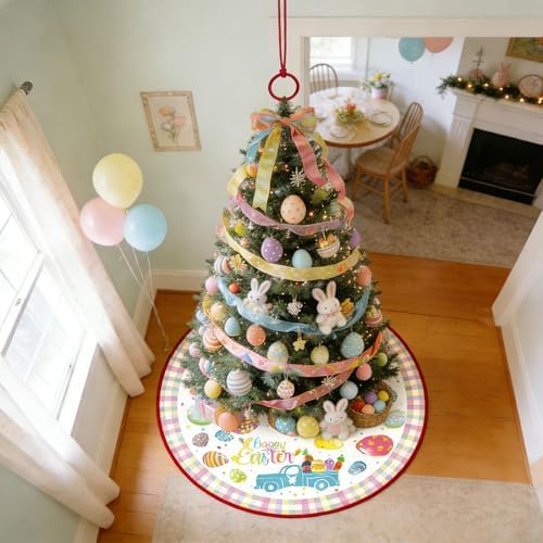 36 Inch Easter Tree Skirt Reversible 4th of July Decorations - Image 6