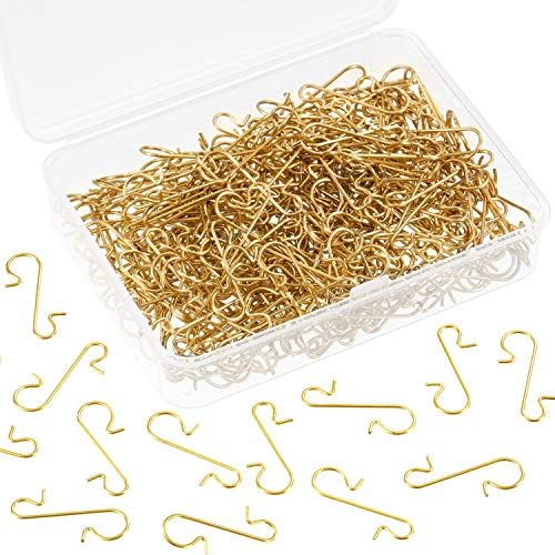 Tatuo 201 Pieces Christmas Ornament Hooks Ornament Hangers Xmas Metal Wire Hooks with Storage Box for Christmas Tree Decoration (Gold) by Tatuo