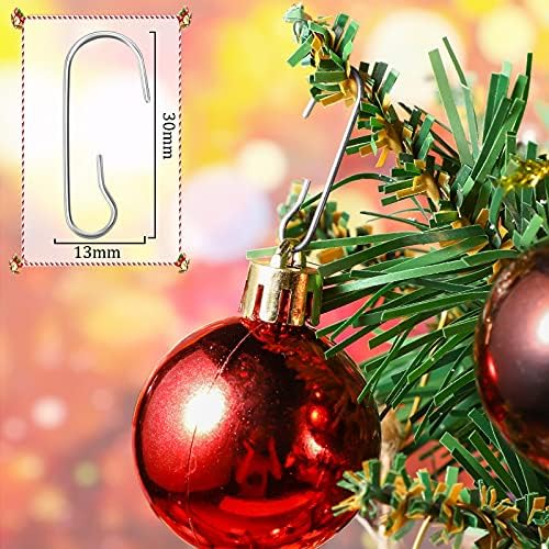 Hotop 240 Pcs Halloween Ornament Hooks Silver Ornament Hangers - Image 2