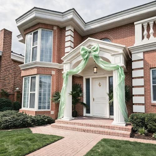 Big Satin Bow Coquette Room Decor, 16x79 Inch Large Christmas Bows for Birthday Decorations, Christmas Tree Topper, Girl Room Decor, Bachelorette, Wedding, Baby Shower, Front Door, Wreath (Green) - Image 7