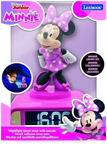 LEXiBOOK, Minnie Nightlight Alarm Clock, RL800MN - Image 3