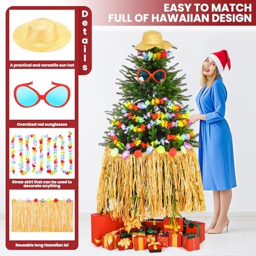 4 Pcs Hawaiian Christmas Tree Decoration for Tropical Christmas - Image 3