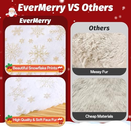 Christmas Tree Skirt, 36 inches White Christmas Tree Skirts - Image 5