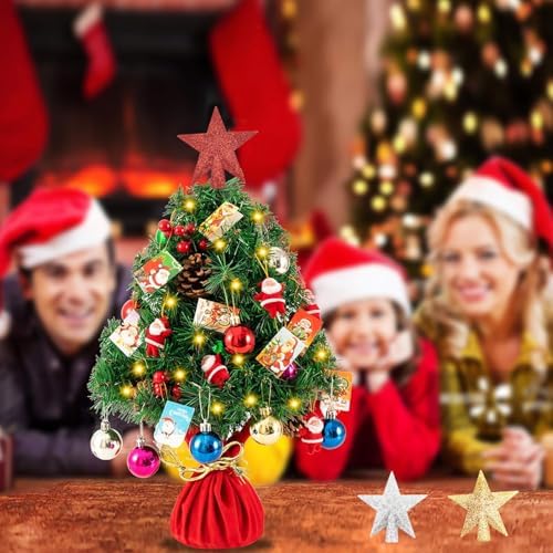 6 Pcs Mini Christmas Tree Topper Star Tree Topper 2.36 Inch Small Glitter Gold Silver Red Star for Christmas Tree Top Holiday Ornaments Decoration - Image 5