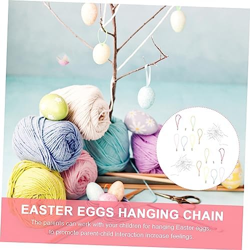 100pcs Hanging Chains with Hooks for Easter Decorations Lightweight and Easy to Install Foams Eggs Accessory for Parent Interaction - Image 4