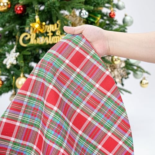 Large Buffalo Plaid Tree Skirt 48 Inch Christmas Tree Skirt - Image 4