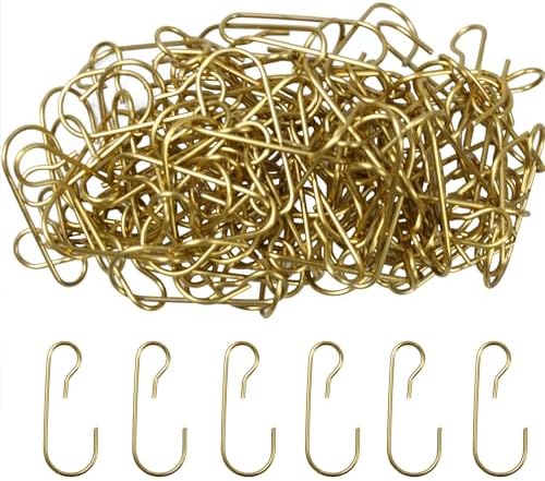120PCS 1.18Inch Christmas Ornament Metal Hooks, Golden Bendable Hanging Hook for Christmas Tree Decoration, Party, Festival Activity, Holiday by Unknown