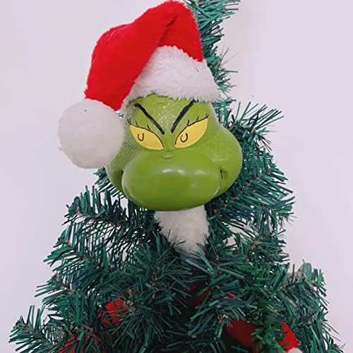 Christmas Tree Decoration, Elf Head, Arms and Legs for Christmas Tree, Stole Christmas Elf Stuffed Stuck Tree Topper Garland Ornaments (A) - Image 6