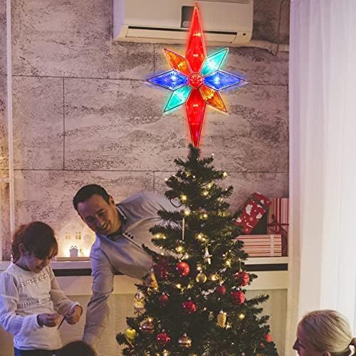 12" 11LED Lighted Christmas Tree Topper, Multicolor Bethlehem Star Treetop with Fairy Lights, 12" 11LED Tree Top,Bethlehem Star Multi - Image 4