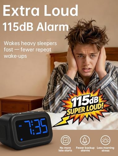 AuroraCalm Extra Loud Alarm Clock: 115dB On-Time Wake-Up - Image 2