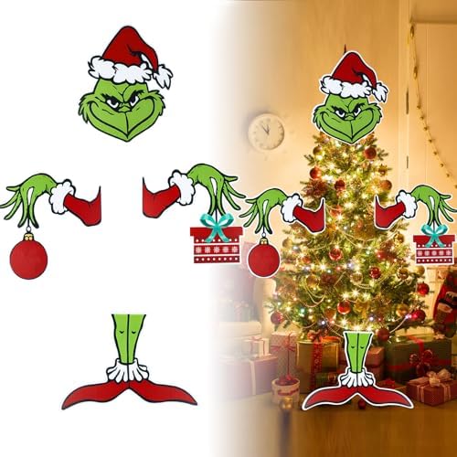 Christmas Decorations for Tree Christmas Tree Topper Tree Ornament Christmas Decor Indoor Home Xmas Party Supplies by Labrostar