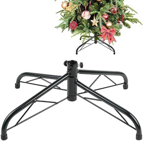 CCINEE Metal Christmas Tree Stand, Universal Folding Xmas Tree Stand 15.7 Inch Replacement Tree Stand Base for 3 Ft to 6 Ft Christmas Artificial Trees Fake Tree, Green by CCINEE