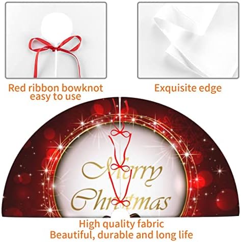 Christmas Tree Skirt Merry Christmas Bell Snowflake 48 Inch for Xmas New Year Nightmare Before Christmas Decorations Lobby Home - Image 3