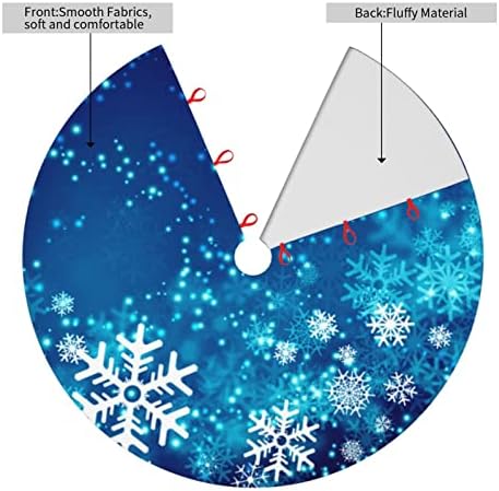 Christmas Tree Skirt Snowflake Blue Xmas Winter 36 Inch for Xmas New Year Nightmare Before Christmas Decorations Lobby Home - Image 2
