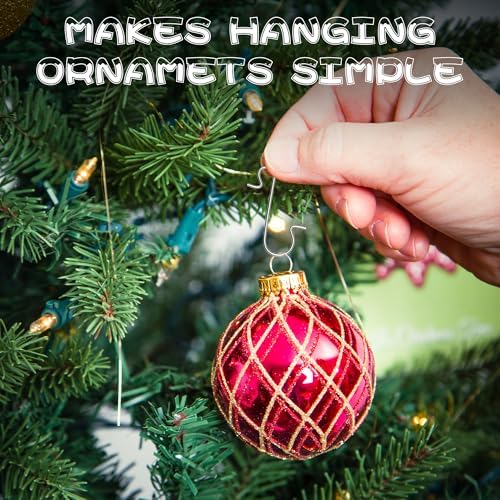 Ornament Hooks, 100 Pcs Christmas Ornament Hooks, Ornament Hangers, Ornament Hook for Christmas Trees, Metal Wire Small Ornaments Hooks Anchors for Xmas Tree Decorations Hanging Party Decor, Sliver - Image 5