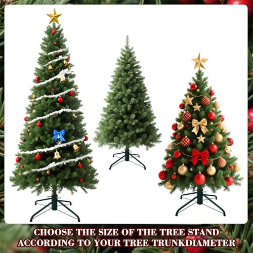 Metal Christmas Tree Stand, 16.5 Inch Folding Xmas Tree Stand Replacement Tree Stand Base for 3 Ft to 6 Ft Christmas Artificial Trees Fake Tree, Green - Image 4