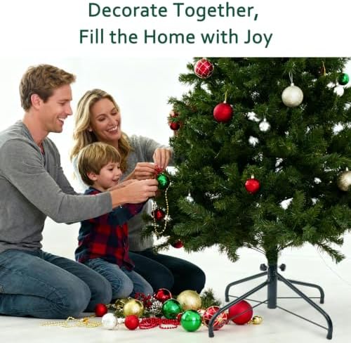 Elfjoy Christmas Tree Stand 19.7 inches Iron Metal Bracket Rubber Pad with Thumb Screw (50cm) - Image 2