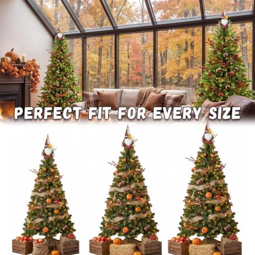 Soulchen 17.7 Inch Fall Football Gnome Tree Topper, Nordic Tomte Plush - Image 4