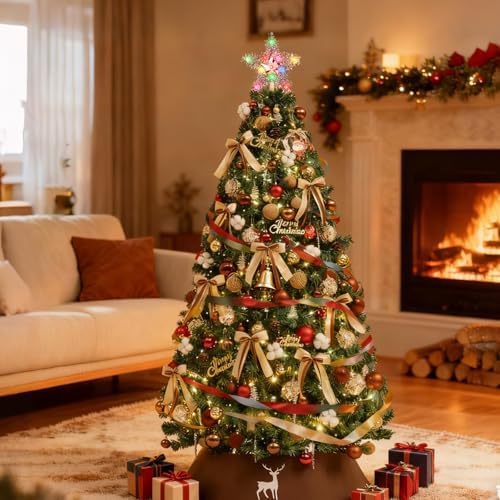 LAMPHOME 9" Lighted Star Christmas Tree Topper,Holiday Home Fit for General Size Xmas Tree,Multicolor - Image 5