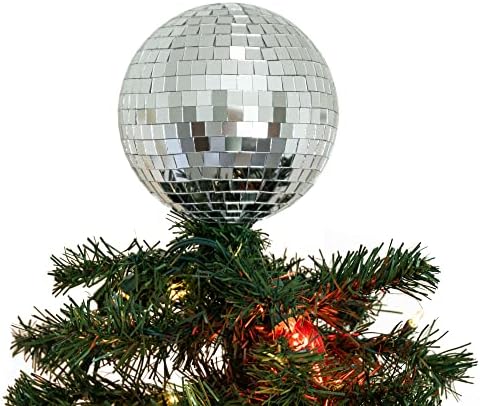 6" Disco Ball Christmas Tree Topper - Havenstone Home - Christmas Tree Topper, Christmas Decorations, Disco Decor, Christmas Decor by HavenstoneHome