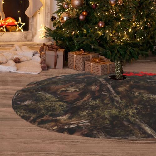 Camo Hunting Christmas Tree Skirt Xmas Mat Holiday Party Home Ornaments Decorations 48 Inch - Image 5
