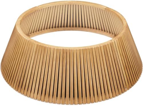 Best Choice Products Christmas Tree Collar, Solid Wood Slatted Tree Skirt Holiday Accessory for Home - Natural by Unknown