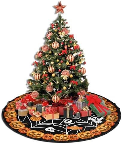 Halloween Christmas Tree Ornaments - Tree Skirt for Decoration, 48" - Image 4