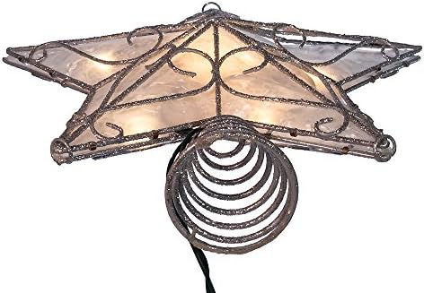 Kurt Adler UL 10-Light Metal Trimmed Capiz Inspired Star Treetop - Image 7