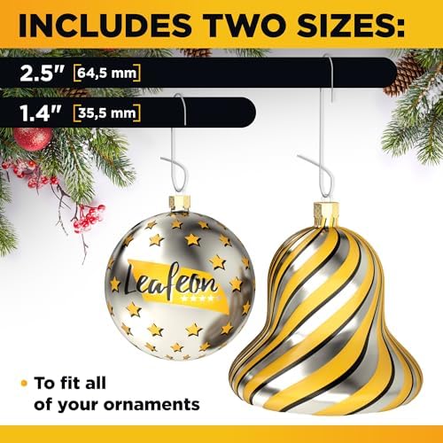 Leafeon 300 Pack Silver Christmas Ornament Hooks for Christmas Tree Decoration ?€? The Best Holiday Ornament Hangers - Image 2