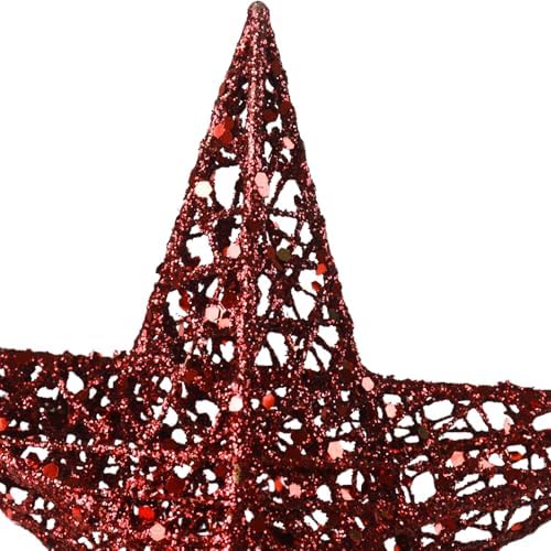 BinaryABC Iron Christmas Tree Star Topper,20cm Glittering Tree Topper - Image 7