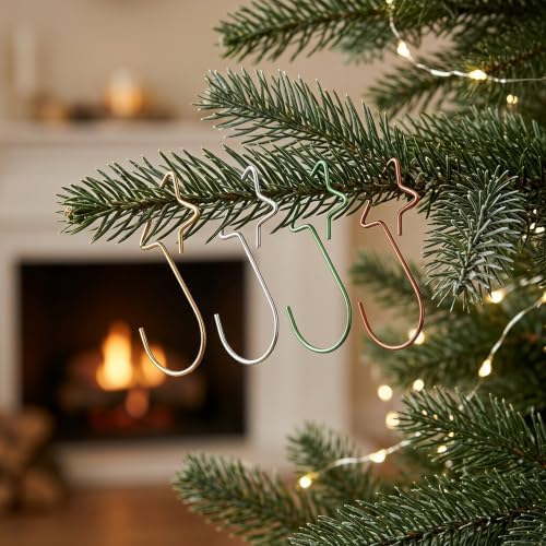 Wakauto 160pcs Ornament Hooks, Star Shaped Christmas Ornament Hangers - Image 5