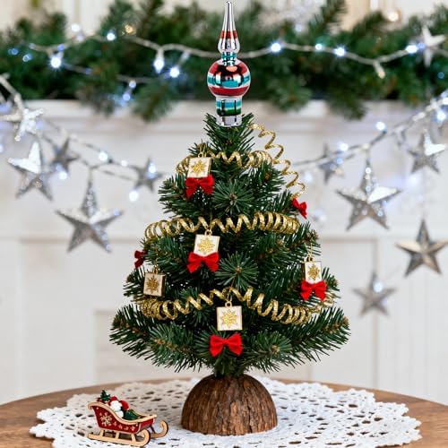 4 Pcs Christmas Vintage Glass Tree Topper, 3'' Blown Glass Xmas Treetop - Image 4