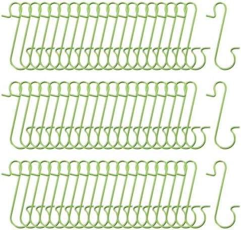 300 Pcs 3cm Christmas Ornament Hooks Christmas Tree Decoration Hangers Small Xmas Ball Hooks Mini Metal Wire Hanging Hooks S Shaped Hangers for Hanging Ornaments Charms Green by UUYYEO
