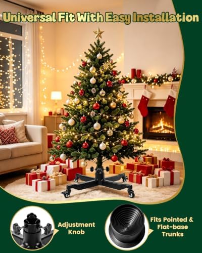 Rolling Christmas Tree Stand Base for Up to 7.5 FT Artificial Trees - Image 4