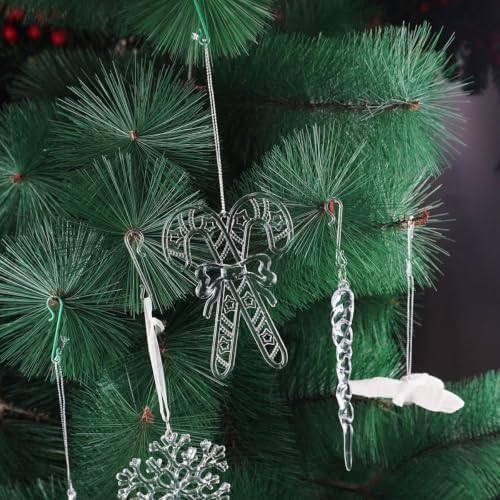 30Pcs Christmas Tree Ornaments Hooks,S Shaped Ornament Hooks,Plastic Christmas Ornament Hangers for Christmas Tree Decoration Party Supplies(Transparent) - Image 5