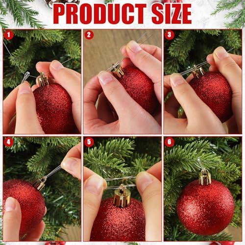 Simgoing 500 Pcs Ornament Hangers Clear Elastic Bands Non Slip for Tree - Image 4
