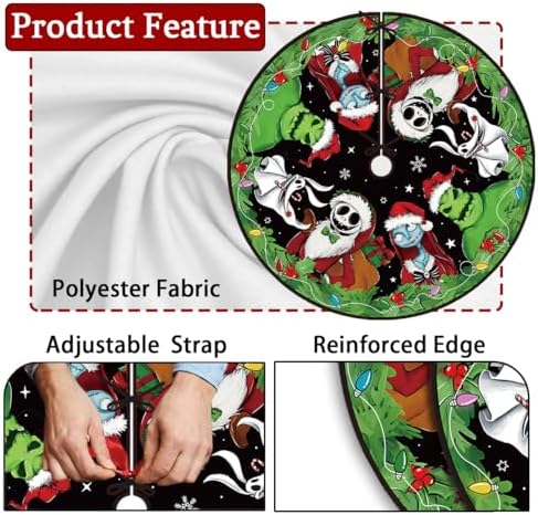 Christmas Tree Skirt 48 Inch New Year Xmas Decorations for Home - Image 3