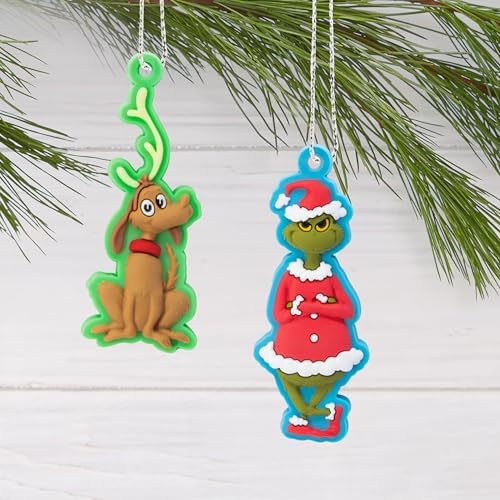 Hallmark Grinch Mini Christmas Tree Topper and Ornaments, Set of 5 - Image 3