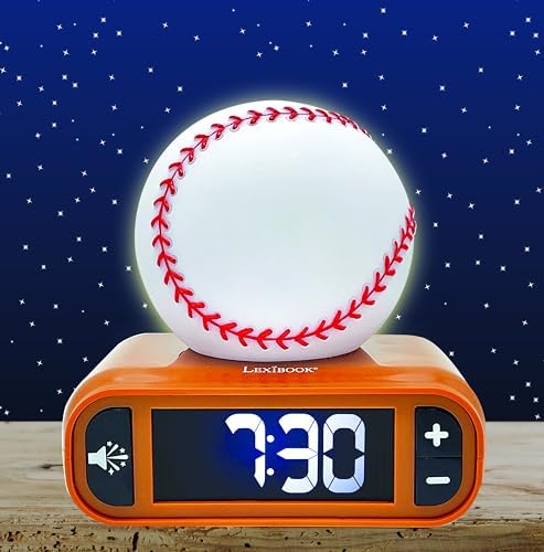 LEXiBOOK, Baseball Nightlight Alarm Clock, RL800BL - Image 4