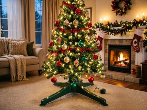 360-Degree Rotating Christmas Tree Stand for 7ft Artificial Tree - Image 6