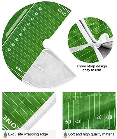 Blueangle 47.2 Inch American Football Field Christmas Tree Skirt Soft Polyester Skirt for Merry Christmas Party Christmas Tree Decoration - Image 2