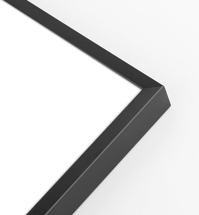 Golden State Art 11x17 Picture Frame 6 Pack - Classic Black Aluminum Photo Frames With 8x12 Mats and Real Glass Cover - Elegant Minimalist Wall Gallery Frames for Home or Office Decor