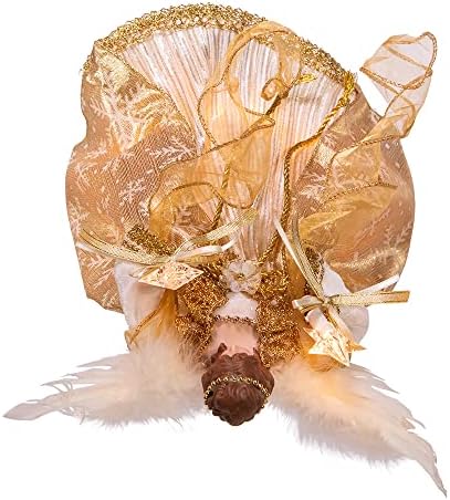 Kurt S. Adler 12-Inch UL 10 Clear Light Gold Angel Treetop, Multicolor - Image 6