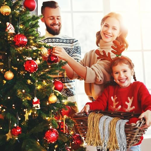 JUNEBRUSHS 600Pcs Christmas Ornament Hooks, Ornament Hangers with Snap - Image 6