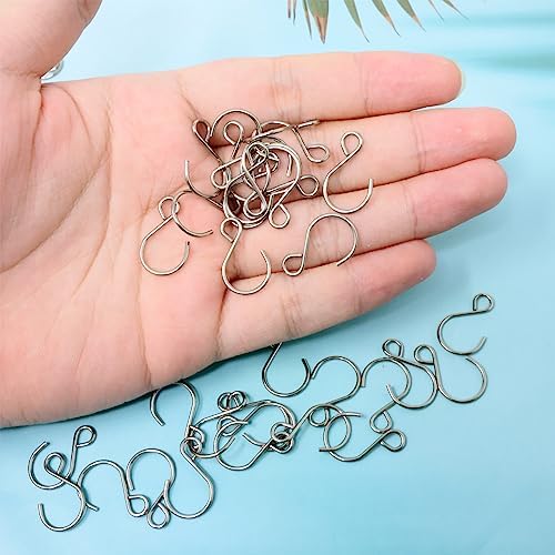 Honbay 200PCS Mini S Shape Hooks Stainless Steel Tiny Ornament Hooks Crystal Bead Curtain Hooks for Suncatchers Chandelier Crystal Lamps and Christmas Tree Decoration - Image 7