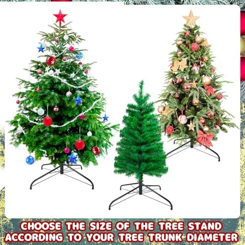 CCINEE Metal Christmas Tree Stand, Universal Folding Xmas Tree Stand 23.6 Inch Replacement Tree Stand Base for 3 Ft to 8 Ft Christmas Artificial Trees Fake Tree,Green - Image 4