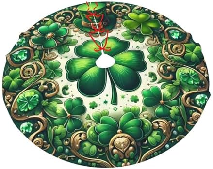 St. Patrick's Day Tree Skirt Christmas Tree Ornaments Tree Skirt for Christmas Decoration 30" - Image 6
