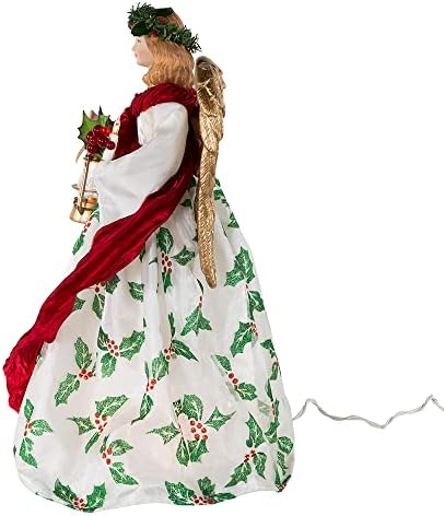 Kurt Adler 16-Inch 10-Light Holiday Formal Angel Tree Topper - Image 4